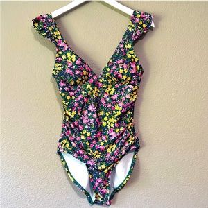 NWOT Kona Sol One Piece Floral Swimsuit